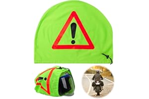 DAWRIS Warndreieck Motorrad Helm Überzug Motorrad Warndreieck Erste Hilfe Pannendreieck Warnhaube für Helme Helmüberzug Motorradhelm Helmbeutel für Unfallsicherung Unfallstelle Gefahrenstellen Kennzeichnung