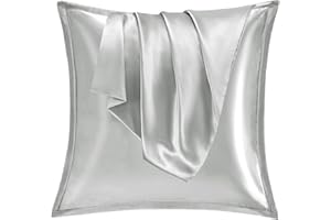 VIELIT Poszewka na poduszkę, jedwabna satyna, na 2 szt. 80 x 80 cm, podobna jedwabna poszwa na poduszkę z zamknięciem na kopertę, pielęgnacja skóry i włosów, zmniejsza zmarszczki i wypadanie włosów,