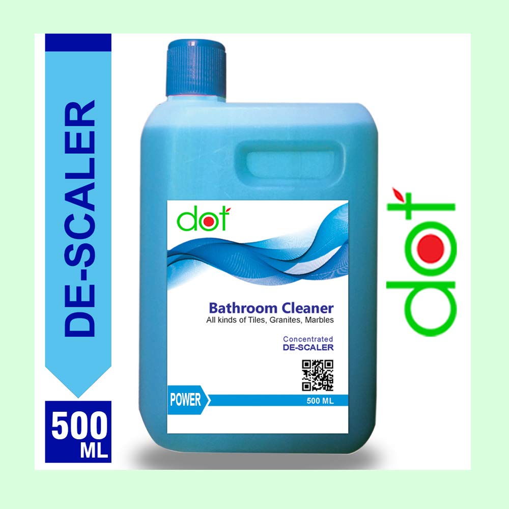 DOT Homecare Products Bathroom DESCALER 400ml,Tiles Cleaner|Remove heavy salt stains,hard water marks,lime scale,calcium,soap scum,mold,rust & fungus on Walls,Floors-ZERO SMELL & FUMES