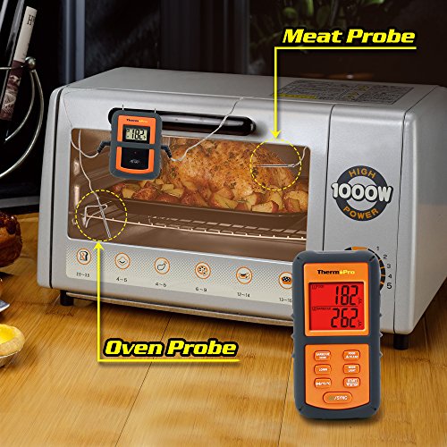ThermoPro TP08 Barbecue Funk Grillthermometer Set Digitales Bratenthermometer BBQ Thermometer mit 2 Temperaturfühlern für BBQ, Ofen und Grills - 2
