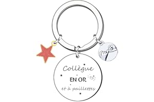 LUODAN Cadeau Collègue Porte-clés,Cadeau Anniversaire Femme Homme,Porte-clés d'amitié,Cadeau de Retraite,Collègue Cadeau Depart Collegue de Travail Porte Clés Personnalisé Idee Cadeau Amie