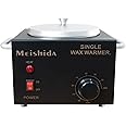 MEISHIDA Professional Wax Warmer, Pot Electric Wax Melt Heater, Beauty Machine for Body Hair Removal, Aluminum Wax Heater for Home and Spa Use (Black)