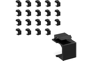 kwmobile Keystone zestaw 20 x zaślepek zaślepek - Keystone moduł gniazda zestaw - panel patch ochrona przed kurzem osłona gniazda - osłona Keystone czarna