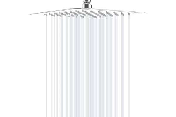 ALTON SHR20795 Stainless Steel, 10x10 Square Overhead Shower Without Arm, Chrome Finish