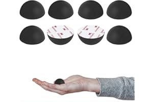AZEAM 3.2 cm Silikon-Halbkugel-Stoßstangen, Isolationsfüße, Gummi, rutschfeste Lautsprecher-Pads mit selbstklebenden Plattenspieler-Isolationspads für kleine Lautsprecher-Spikes, Monitore, Decks 8 Stück