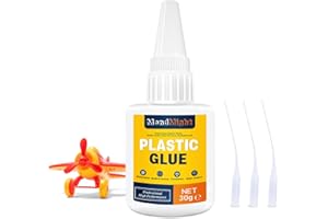 MendMight 30g Pegamento para Plastico, Transparente Adhesivo Instantáneo Ultra Resistente, Pegamento Plastico Extrafuerte para Acrílico, Plástico, Coche, ABS, PVC, Tubo, Kits DIY