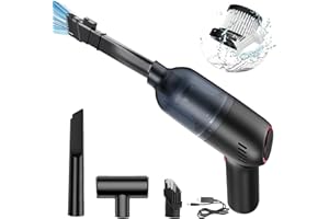 WHJC Akku Handstaubsauger Stark Staubsauger Kabelloser 120W 9000Pa Autostaubsauger Mit HEPA Filter Wiederaufladbarer Mini Staubsauger für Auto,Haus,Küche,Tierhaare
