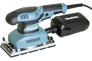 Makita Werkzeug GmbH BO3711J Schwingschleifer 190 W im Makpac, Schwarz, Blau, (L x B x H) 253 x 92 x 154 mm