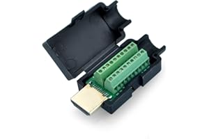 S SIENOC SIENOC Adaptateur HDMI signaux Terminal Breakout Terminal Breakout Board connecteur Gratuit sans Soudure Soudure Adaptateur HDMI 19P Plug à Bornier Breakout Mâle DIY Connecteur Plug