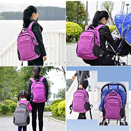 Yuhan Oxford-Wickeltasche, Windel-Rucksack, Isoliertasche, passend für Kinderwagen - 9