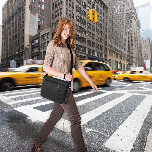 Wedo 595001 GoFashion Crossover Tasche Querformat (mit Spezialfach für Tablet PCs) schwarz - 5