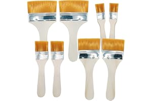 CLVPAI Brochas para Pintar,Brochas de Pintura con Mango de Madera,para Pintura al Oleo, Pintura, Tintes, Barnices (Óleo sobre Tabla Pincel-C)
