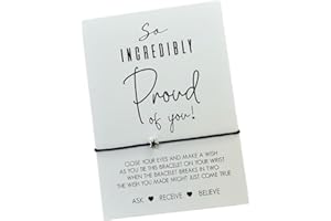 MERMAID MARY'S Proud of you gift | Proud wish bracelet | Passing exams gift | Results day gift