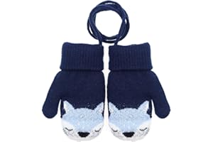 AIDIER Baby Jungen Mädchen Winter Strickhandschuhe Warme Fleece-Gefütterte Handschuhe für Kinder 0-3 Jahre