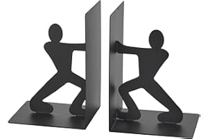 Baroni Home Fermalibri, Fermalibri per Mensola, Ferma Libri per Ufficio, Salotto, Camera, Scuola, Soggiorno Fantasia Forzuto 12x10x17 cm