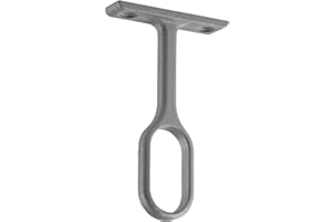 Gedotec Schrankrohrlager Mittelträger-Halterung für Kleiderstange OVAL - TUBES | Metall silber matt | Schrankrohrhalter für Ovalstange 30 x 15 mm | 1 Stück - Stangen-Halterung Garderobenstange