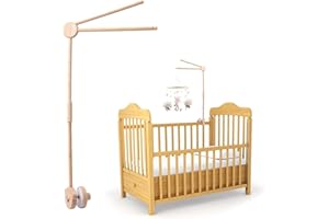 SHENGRUILI Baby Mobile Support en Bois Lit de Bébé et Enfant,Support Mobile Bebe Bois pour Lit de Bébé,Support Mobile en Bois,Baby Mobile Support pour Table à Langer Clochettes et Jouets Suspendus