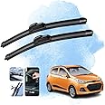 Kylo Perfect Fitting Frameless Windshield 100% Scratch Proof Cleaning Water Repellant Silicon Wiper Blades Suitable for HYUNDAI GRAND i10 2013-2019 D 22,P 16 (Set of 2)