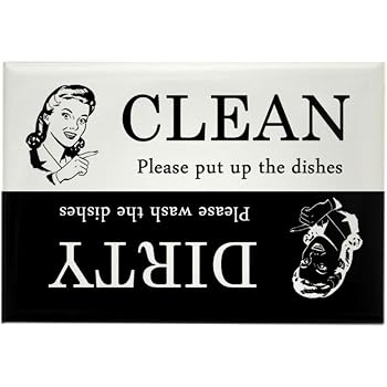 WIRESTER Geschirrspüler Magnet "Clean/Dirty" - Doppelseitig, Grüner Frosch, Ø 8,9 Cm, Für Spülmaschine & Waschmaschine