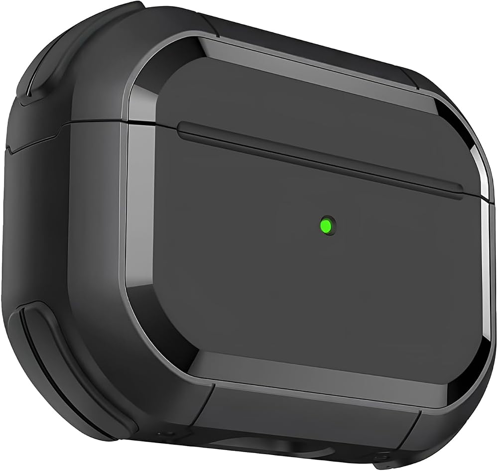 Minesk AirPods 4/5 ile Uyumlu Armor Serisi Darbelere Karşı Ultra Güçlü Koruma Fiber Karbon Arka Tasarım Kılıfı (Siyah, Airpods 4/5)