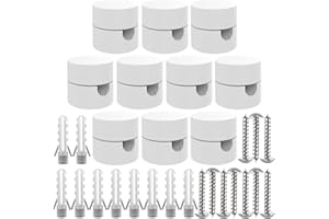 OASHISU 10 PEZZI Decentratore da Soffitto per Cavi Elettrici, Decentratore a Soffitto, Decentratore Lampadario, Gancio da Soffitto o Parete, Decentratore Cavo Elettrico, Fermacavo, (BIANCO)