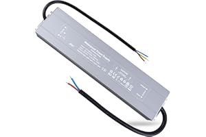 REYLAX Transformateur 220V 24V 150W Imperméable Alimentation LED Transfo Entrée 100-260V AC Sortie DC 24V 6,25A LED Driver Tension Constante étanche IP67 Adaptateur Basse Tension pour CCTV Bande Led
