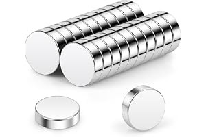 Imanes de neodimio Wukong 10x3mm | Paquete de 20 mini imanes extremadamente fuertes, imanes redondos pequeños para tablero magnético, tablero magnético, nevera, manualidades, oficina, cocina
