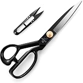 Tailor Scissors 12" with Thread Cutter | Professional for long, precise cuts sharp blades cut fabric and leather effortlessly
