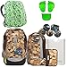 Produktbild Ergobag Pack BergeversetzBär Schulrucksack-Set 6tlg + Regenhaube Grün + Seitentaschen ZIP-Set Grün