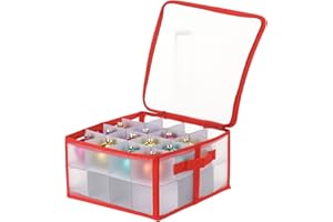 MIJOMA Caja organizadora para bolas de Navidad (30 x 30 x 15 cm, para 32 piezas)