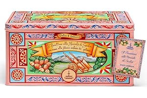 AMANTI TASTE AND PASSION Panettone Artigianale alle Nocciole di Sicilia e Crema Spalmabile alla Manna | Dolce & Gabbana | Spalmino Omaggio | 1Kg | Scatola da Collezione in Latta | Fiasconaro | Idea Regalo