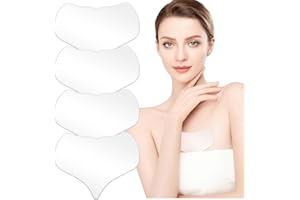 XYVOR 4 Piezas Parches Antiarrugas Escote, Almohadillas para Arrugas en el Pecho, Silicona Reutilizable para Arrugas del Pecho, Almohadilla Antiarrugas para Escote, Transparentes, para Mujeres y Niñas