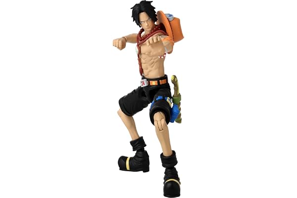 BANDAI - Anime Heroes - One Piece - Figurine Portgas D. Ace 17 cm - Licence Officielle One Piece - Figurine d'action articulée Ace - 36934