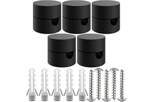 OASHISU Decentratore da Soffitto per Cavi Elettrici, Decentratore a Soffitto, Decentratore Lampadario, Gancio da Soffitto o Parete, Decentratore Cavo Elettrico, Fermacavo, CONFEZIONE 5 PEZZI (NERO)