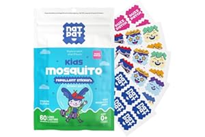 BUZZPATCH NATPAT Buzz Patch Mosquito Patch Stickers for Kids (60 Pack) - The Original All Natural Citronella Essential Oil Insect Patch, Plant Based Ingredients, Non-Toxic, DEET Free, for Toddlers, Kids