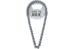 Boxer Gifts BO1202 Otwieracz do butelek z łańcuszkiem | srebrna stal nierdzewna, idealny prezent rowerowy dla rowerzystów na urodziny, Boże Narodzenie lub Dzień Ojca, 12,5 x 5,5 x 1 cm