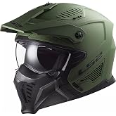 LS2, Casco jet modular moto DRIFTER solid mat military green 2206, M