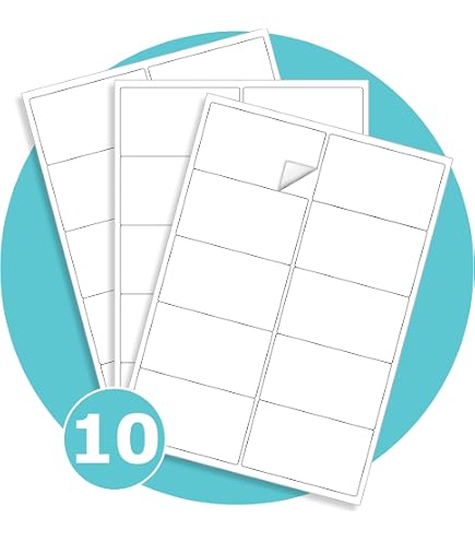 FALKEN Exacompta - Ref 80039639001F - Adhesive Spine Labels - 30 X 190mm In Size, Suitable For 50mm Spines, Self-Adhesive, Easy To Apply - White (Pack Of 10