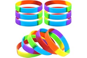 RosyFate Regenbogen Armband, 10 Stück Pride Armband, LGBTQ Armband, Gay Armband, Silikon Armband, für Pride Festival, LGBTQ Feste und Feiern, Party Geschenk, Sport Fitness