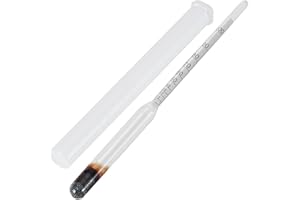 LAOYE Witasm Alcolometro Idrometro Alcol in Vetro per Misurare Le Percentuali della Gradazione Alcolica di Spiriti Grappa Cognac Brandy, 0-100% Vol