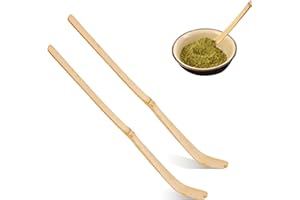 DHWEKU 2 Pièces 18 cm Bambou Cuillère à Thé Matcha Poudre Accessoire Cérémonie du Thé Japonaise Matcha Cérémonie Matcha Scoop Thé Bâtons Outil Poudre Accessoire Cérémonie du Thé