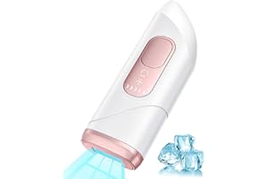AMINZER IPL Depiladora Laser con Función de Refrigeración de Hielo, Laser Depilacion con 600nm-1200nm Onda de Luz Roja, Ilimitados Luz Pulsada, Depiladora Luz Pulsada para Ingles, Axilas, Cara, Cuerpo