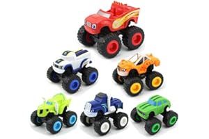 VI AI Nickelodeon Blaze & The Monster Machines – Monster Machines Jouets Trottinettes Voiture – Crusher Truck Véhicules Jouets Cadeaux pour Enfants – Lot de 6