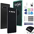 RongZy Replacement for Samsung Galaxy S10 SM-G973F SM-G973U SM-G973W Battery Back Glass Cover Compatible for Samsung Galaxy S10 Battery Door Back Cover Housing (Black)