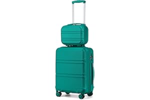 Kono Luggage Sets Lightweight ABS Hard Shell Travel Suitcase with TSA Combination Lock 4 Spinner Wheel