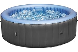 HAPPY GARDEN MSPA – okrągłe, 6-8-osobowe nadmuchiwane spa Bergen z izolacyjną osłoną i filtracją nabojową. Ogrzewane spa wewnątrz i na zewnątrz.