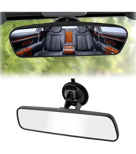 CGEAMDY Rétroviseur Voiture à Ventouse Universel Rétroviseur Interieur
