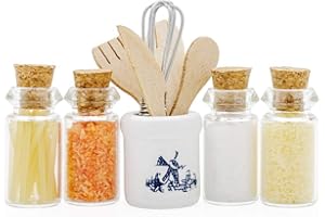 Odoria 1/12 Miniatura Utensili da Cucina e 4Pz Barattolini per spezie Cucina di Casa Delle Bambole
