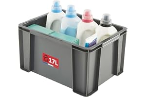 Sundis MASTER BOX, 17L - Modular und stapelbar - Anthrazitgrau, Grau