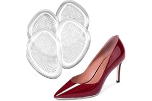 VOBULAFY Gel Insoles for Women (4 Pieces), Rapid Pain Relief Ball of Foot Cushions Forefoot Shoe Cushions Party Shoes High Heel Gel Pads, Rapid Pain Relief